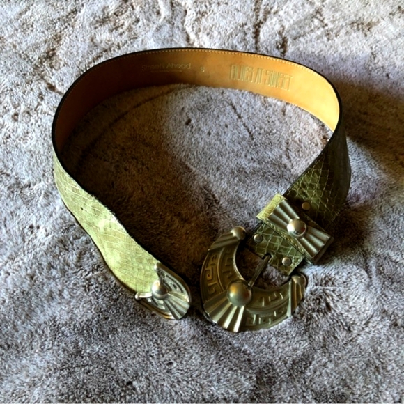 Streets Ahead Blues at Sunset Belt /Snake-embossed W/Large Silver buckle Size S - Picture 8 of 8